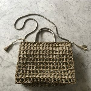 Salvatore Ferragamo Woven Leather Satchel Bag